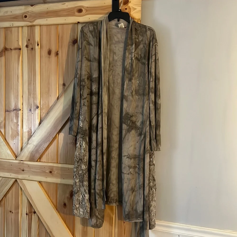 Indigo Threads Duster- large Tye Dye VERY BOHO - Picture 1 of 5